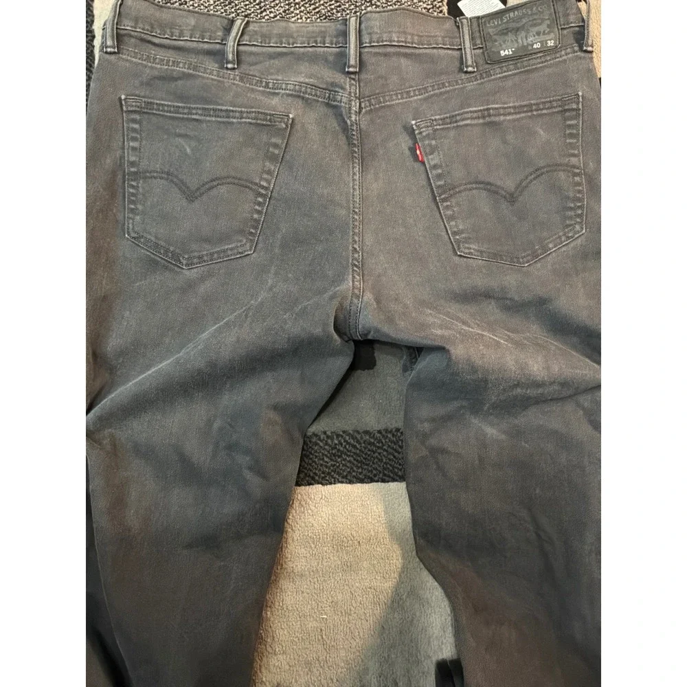 Levi's 541 Athletic‎ Taper Jeans Mens 40x32 Dark Grey Excellent